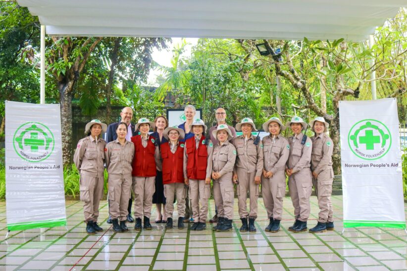 Group photo between the G4 Ambassadors with NPA Hue female staff