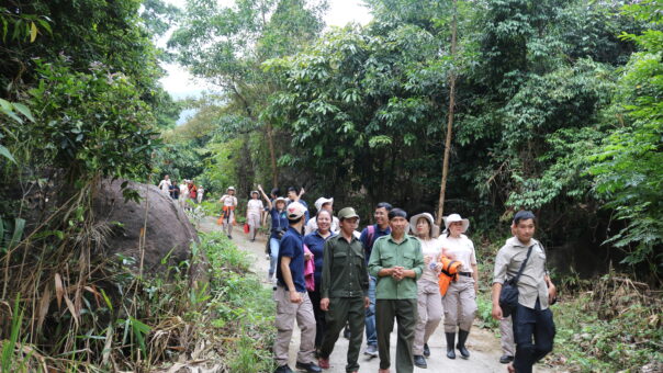 3 forest rangers lead tour