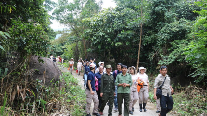 3 forest rangers lead tour